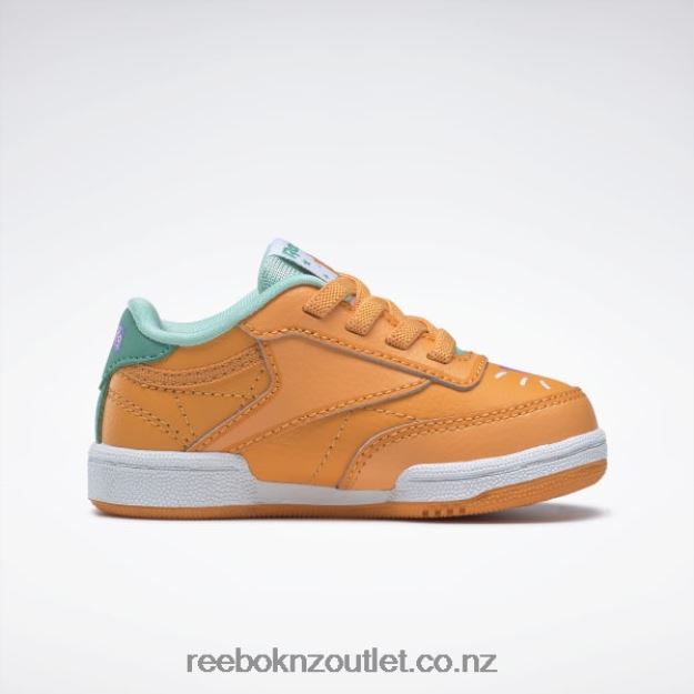 Maximum Orange/Hazard Orange/Semi Future Teal 2B46261412 Peppa Pig Club C Shoes - Toddler Reebok Kids
