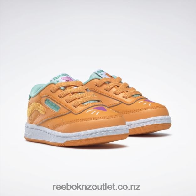 Maximum Orange/Hazard Orange/Semi Future Teal 2B46261412 Peppa Pig Club C Shoes - Toddler Reebok Kids