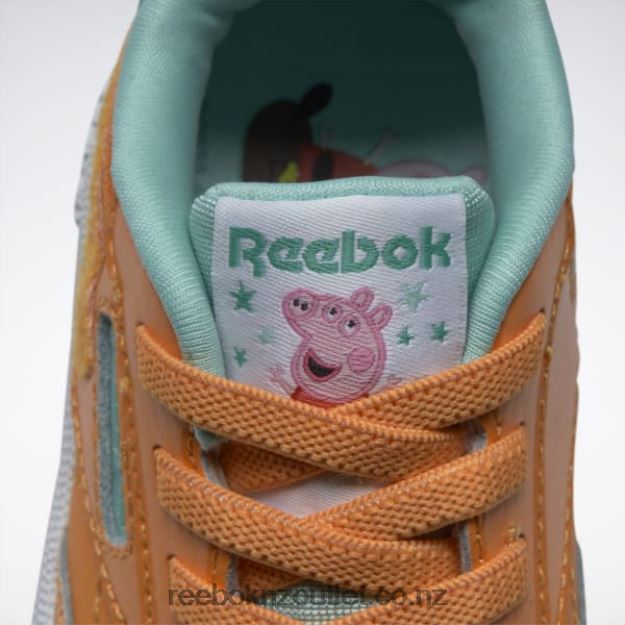 Maximum Orange/Hazard Orange/Semi Future Teal 2B46261412 Peppa Pig Club C Shoes - Toddler Reebok Kids