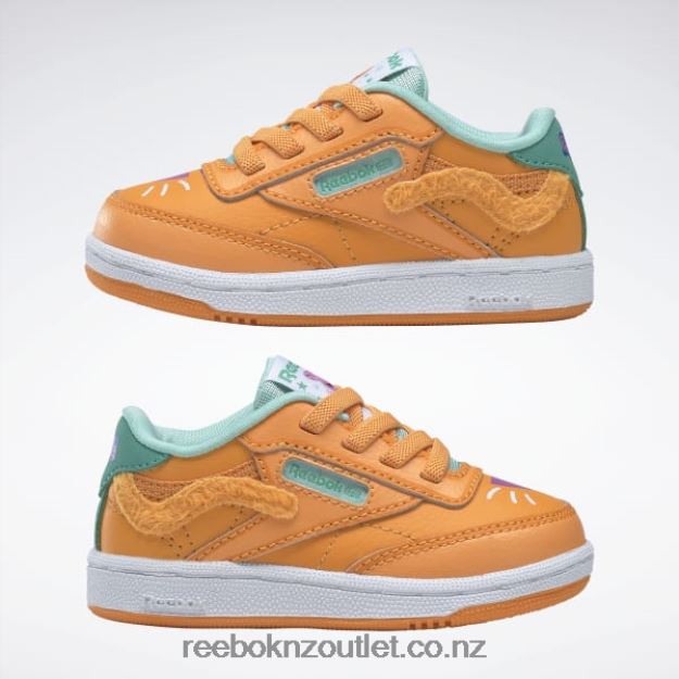 Maximum Orange/Hazard Orange/Semi Future Teal 2B46261412 Peppa Pig Club C Shoes - Toddler Reebok Kids