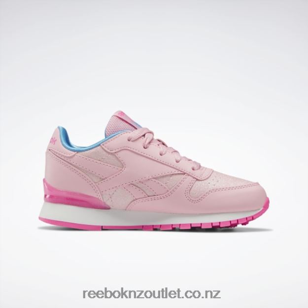 Pink Glow/Atomic Pink 2B46261451 Classic Leather Step \'n\' Flash Shoes - Preschool Reebok Kids