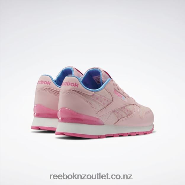 Pink Glow/Atomic Pink 2B46261451 Classic Leather Step \'n\' Flash Shoes - Preschool Reebok Kids