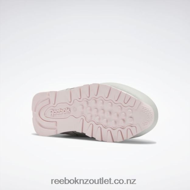 Pure Grey 2/Porcelain Pink 2B46261409 Classic Leather Step \'n\' Flash Shoes - Preschool Reebok Kids