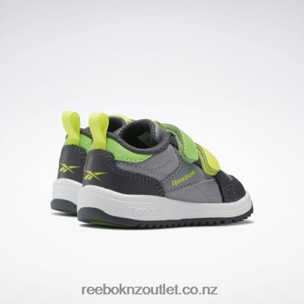Pure Grey 4/Pure Grey 7/Solar Acid Yellow 2B46261386 Weebok Clasp Low Shoes - Toddler Reebok Kids