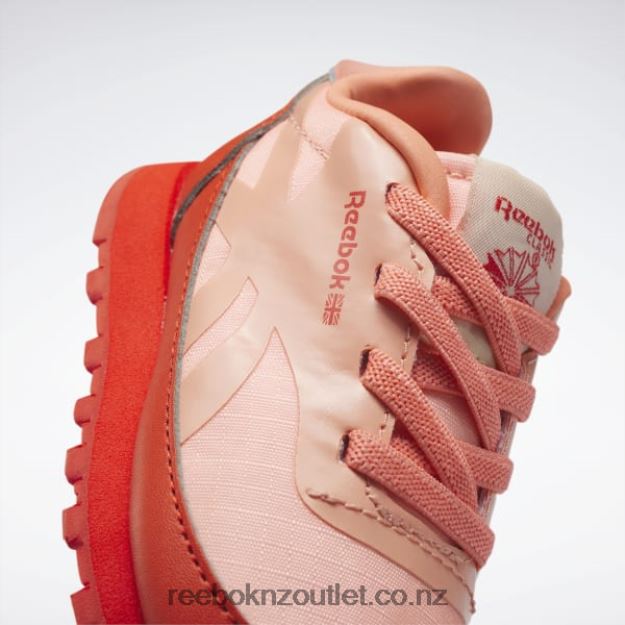 Racer Red/Solar Acid Yellow 2B46261401 The Animals Observatory Classic Leather Shoes - Toddler Reebok Kids