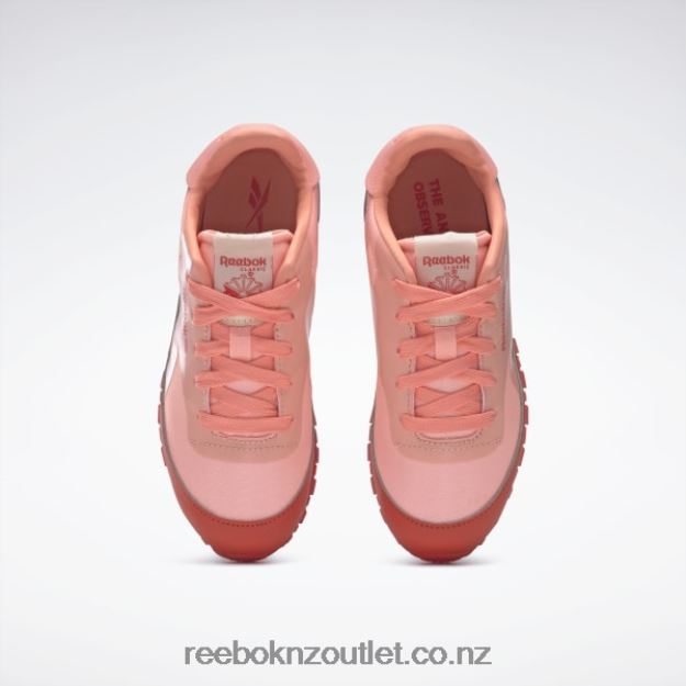 Racer Red/Solar Acid Yellow 2B46261426 The Animals Observatory Classic Leather Shoes - Preschool Reebok Kids