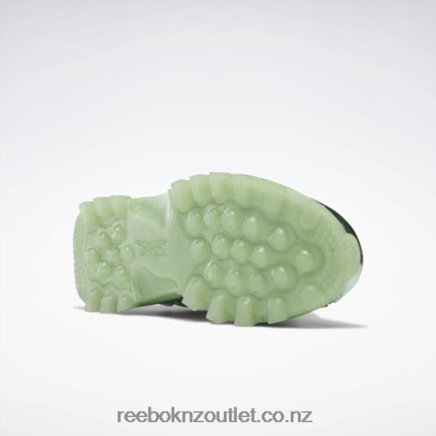 Semi Pixel Mint/Silver Met. 2B46261455 Cardi B Classic Leather Shoes - Grade School Reebok Kids