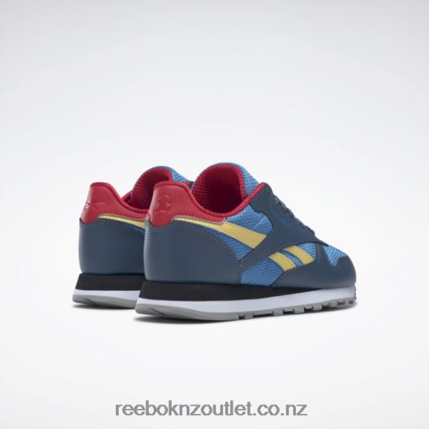 Upbeat Blue/Redtastic/Hazy Yellow 2B46261390 DC Classic Leather Shoes - Grade School Reebok Kids