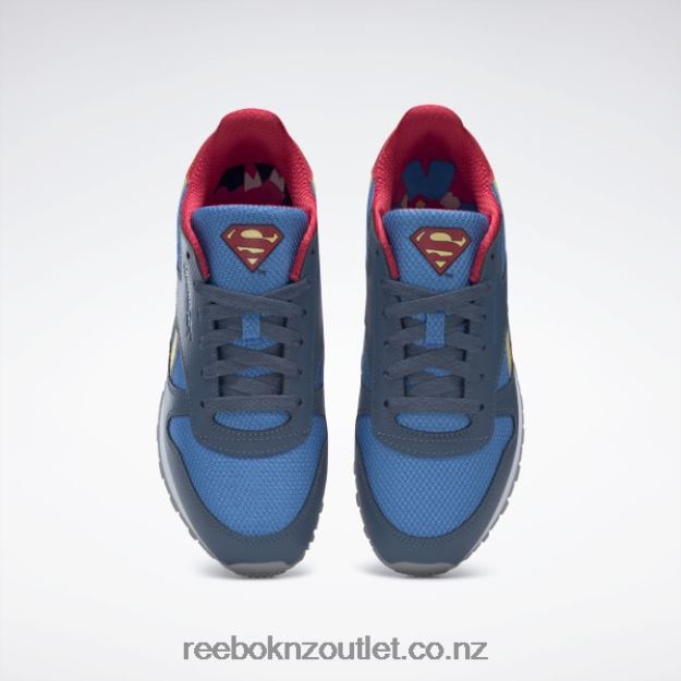 Upbeat Blue/Redtastic/Hazy Yellow 2B46261390 DC Classic Leather Shoes - Grade School Reebok Kids
