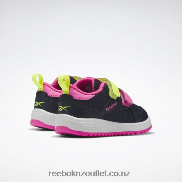 Vector Navy/Atomic Pink/Solar Acid Yellow 2B46261404 Weebok Clasp Low Shoes - Toddler Reebok Kids