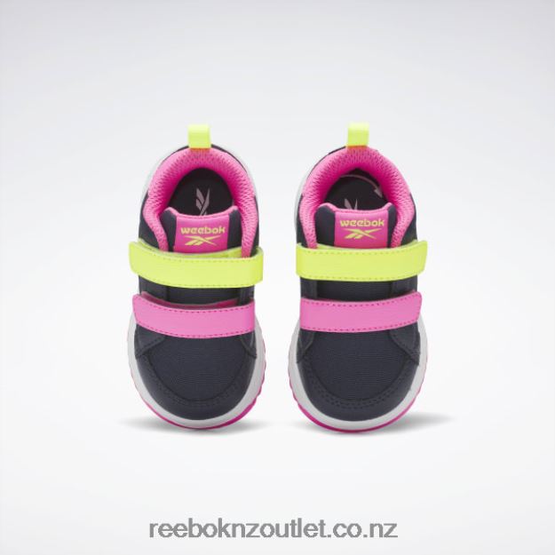 Vector Navy/Atomic Pink/Solar Acid Yellow 2B46261404 Weebok Clasp Low Shoes - Toddler Reebok Kids