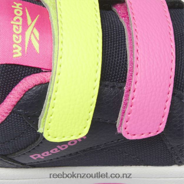 Vector Navy/Atomic Pink/Solar Acid Yellow 2B46261404 Weebok Clasp Low Shoes - Toddler Reebok Kids