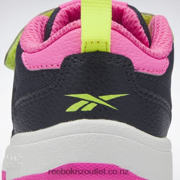 Vector Navy/Atomic Pink/Solar Acid Yellow 2B46261404 Weebok Clasp Low Shoes - Toddler Reebok Kids