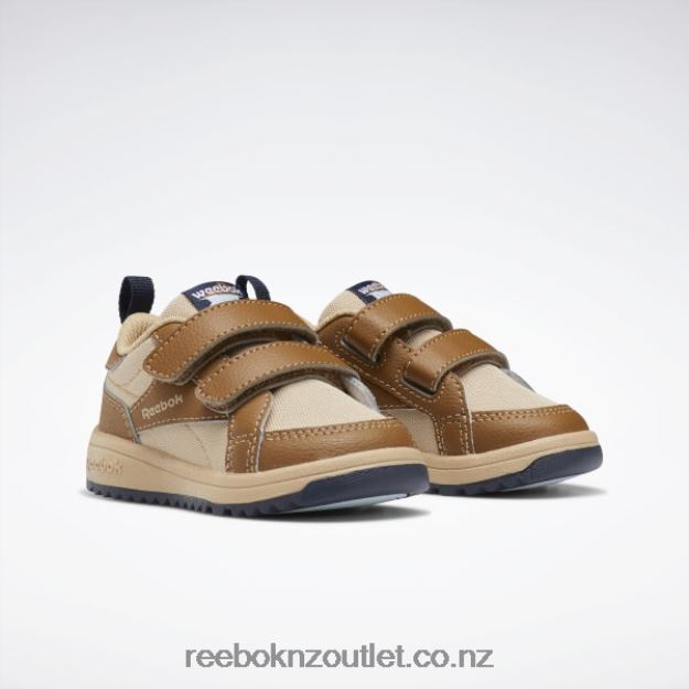 Wild Brown/Sahara/Vector Navy 2B46261438 Weebok Clasp Low Shoes - Toddler Reebok Kids