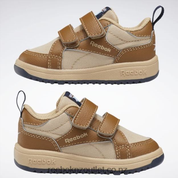Wild Brown/Sahara/Vector Navy 2B46261438 Weebok Clasp Low Shoes - Toddler Reebok Kids