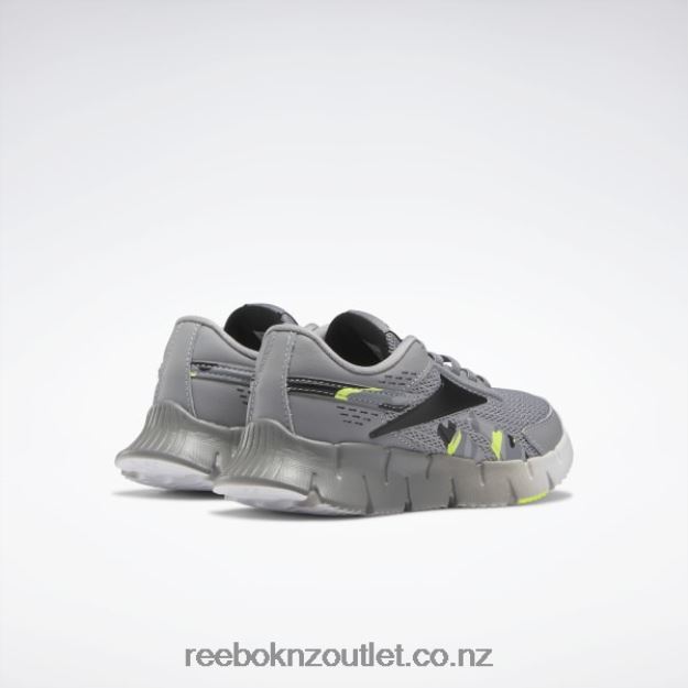 Cold Grey 4/Core Black/Acid Yellow 2B46261382 Zig Dynamica 2 Shoes - Preschool Reebok Kids