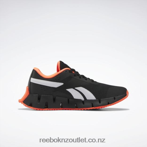 Core Black/Orange Flare/Ftwr White 2B46261374 Zig Dynamica 2 Shoes - Grade School Reebok Kids
