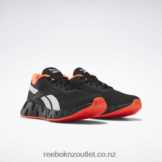 Core Black/Orange Flare/Ftwr White 2B46261374 Zig Dynamica 2 Shoes - Grade School Reebok Kids