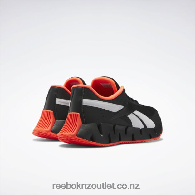 Core Black/Orange Flare/Ftwr White 2B46261374 Zig Dynamica 2 Shoes - Grade School Reebok Kids