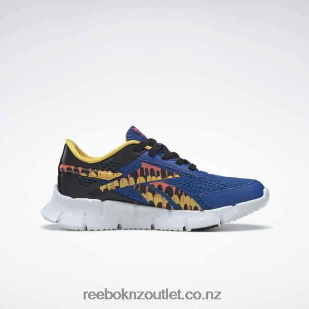 Vector Blue/Core Black/Orange Flare 2B46261383 Zig Dynamica 2 Shoes - Preschool Reebok Kids