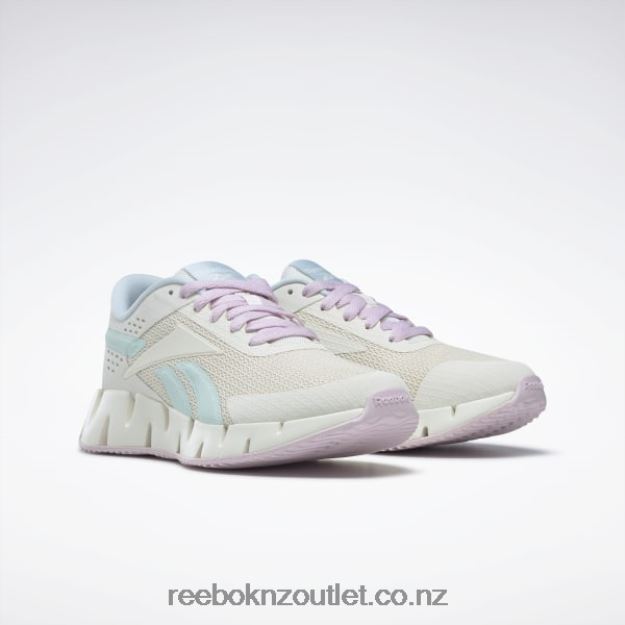Chalk/Mist/Pixel Pink 2B46261389 Zig Dynamica 2 Shoes - Grade School Reebok Kids