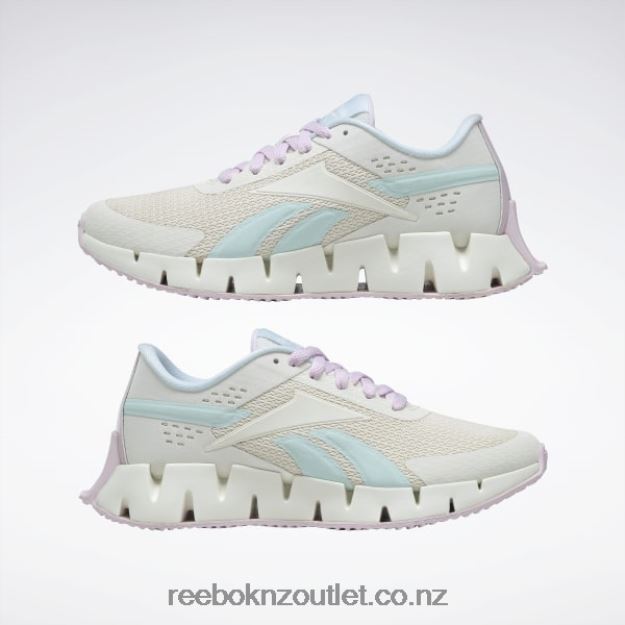 Chalk/Mist/Pixel Pink 2B46261389 Zig Dynamica 2 Shoes - Grade School Reebok Kids
