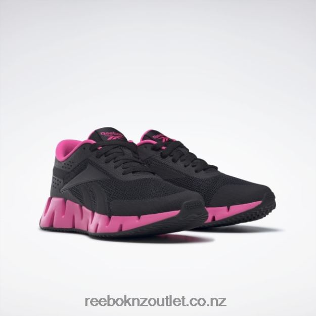 Core Black/Atomic Pink 2B46261371 Zig Dynamica 2 Shoes - Grade School Reebok Kids