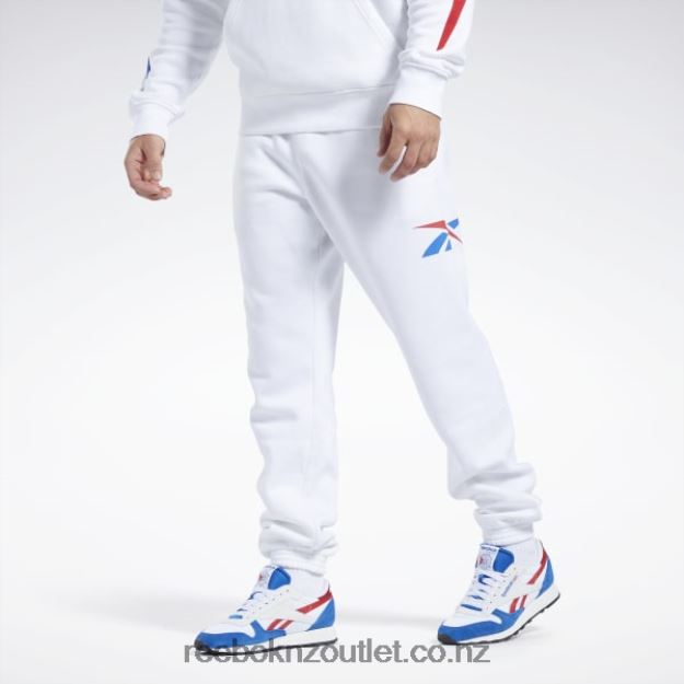 White 2B46261134 Basketball DNA Vector Fleece Joggers Reebok Men