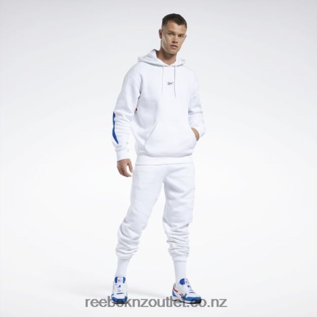 White 2B46261134 Basketball DNA Vector Fleece Joggers Reebok Men