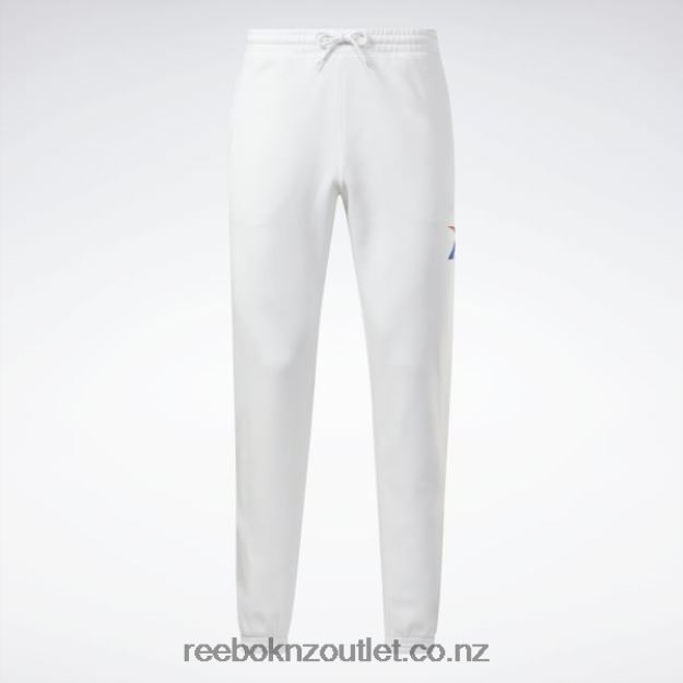 White 2B46261134 Basketball DNA Vector Fleece Joggers Reebok Men