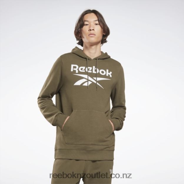 Army Green 2B46261344 Identity Big Logo Hoodie Reebok Men