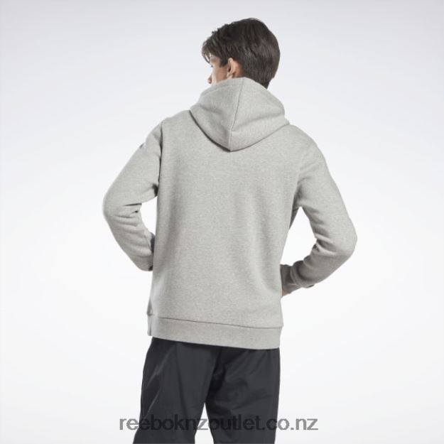 Medium Grey Heather 2B46261183 Identity Fleece Full-Zip Hoodie Reebok Men