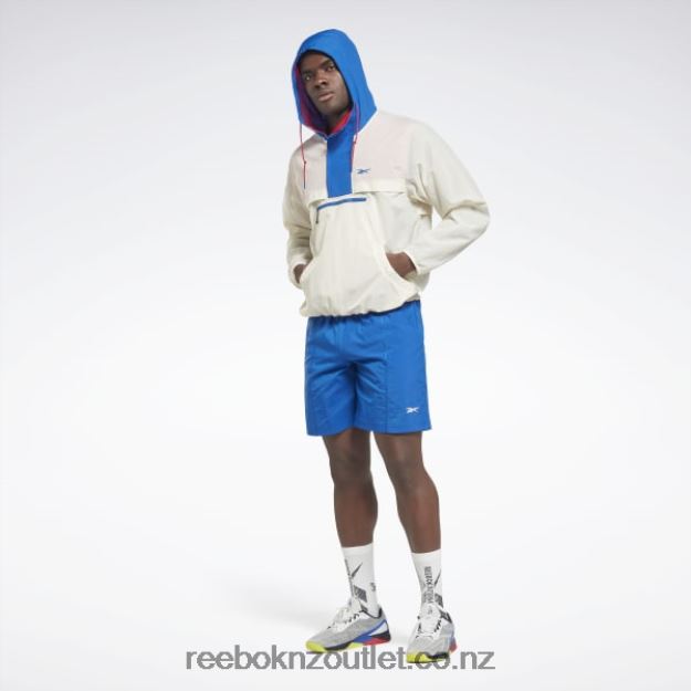 Classic White 2B46261230 Lightweight Woven Anorak Jacket Reebok Men