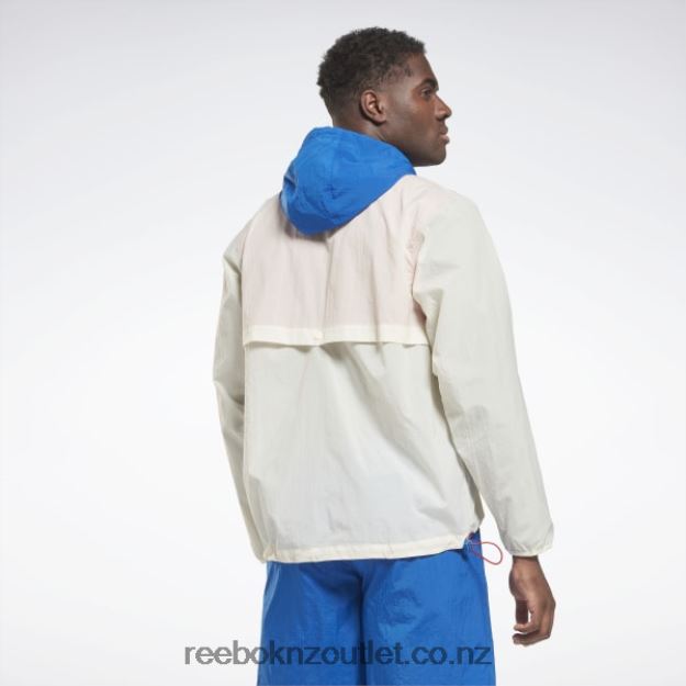 Classic White 2B46261230 Lightweight Woven Anorak Jacket Reebok Men