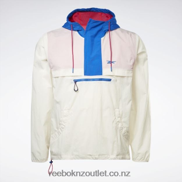 Classic White 2B46261230 Lightweight Woven Anorak Jacket Reebok Men