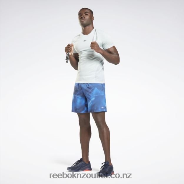 Bright Cobalt 2B46261343 Austin Allover Print Shorts Reebok Men