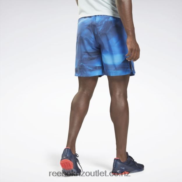 Bright Cobalt 2B46261343 Austin Allover Print Shorts Reebok Men