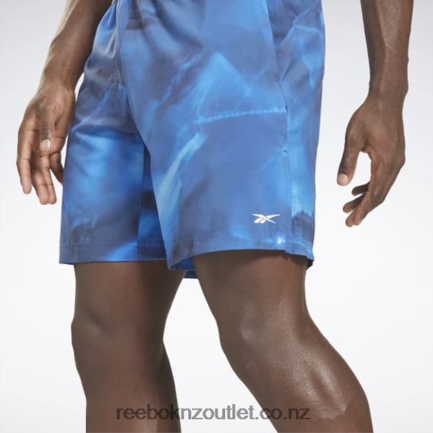 Bright Cobalt 2B46261343 Austin Allover Print Shorts Reebok Men