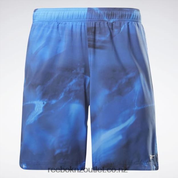 Bright Cobalt 2B46261343 Austin Allover Print Shorts Reebok Men