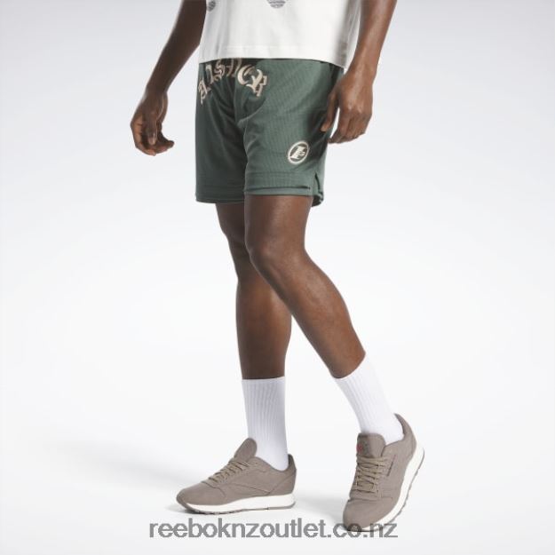 Chalk Green 2B46261196 LNY Mesh Shorts Reebok Men