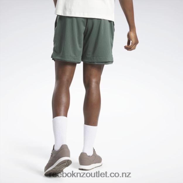 Chalk Green 2B46261196 LNY Mesh Shorts Reebok Men