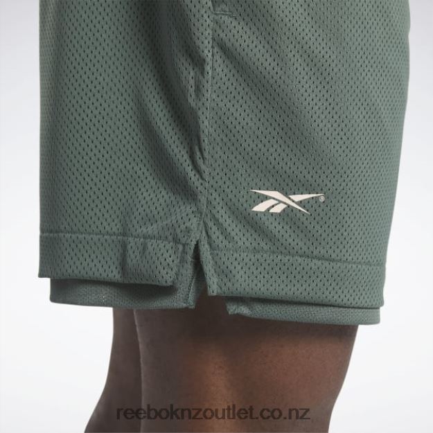 Chalk Green 2B46261196 LNY Mesh Shorts Reebok Men