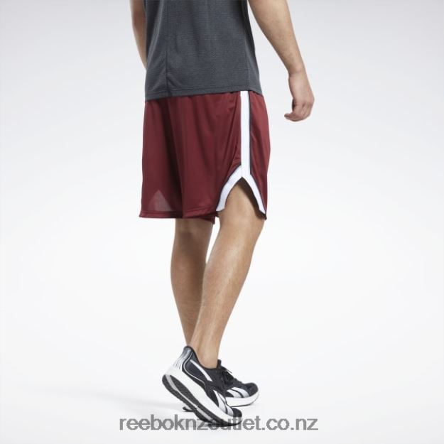 Classic Burgundy 2B46261322 Workout Ready Mesh Shorts Reebok Men