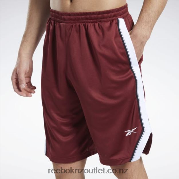 Classic Burgundy 2B46261322 Workout Ready Mesh Shorts Reebok Men