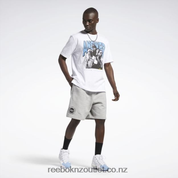 Medium Grey Heather 2B46261315 Basketball City League Fleece Shorts Reebok Men