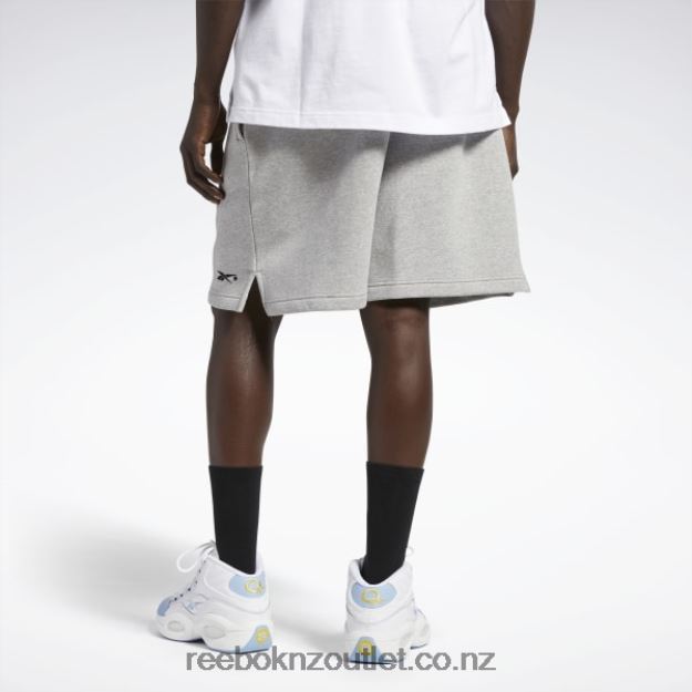 Medium Grey Heather 2B46261315 Basketball City League Fleece Shorts Reebok Men