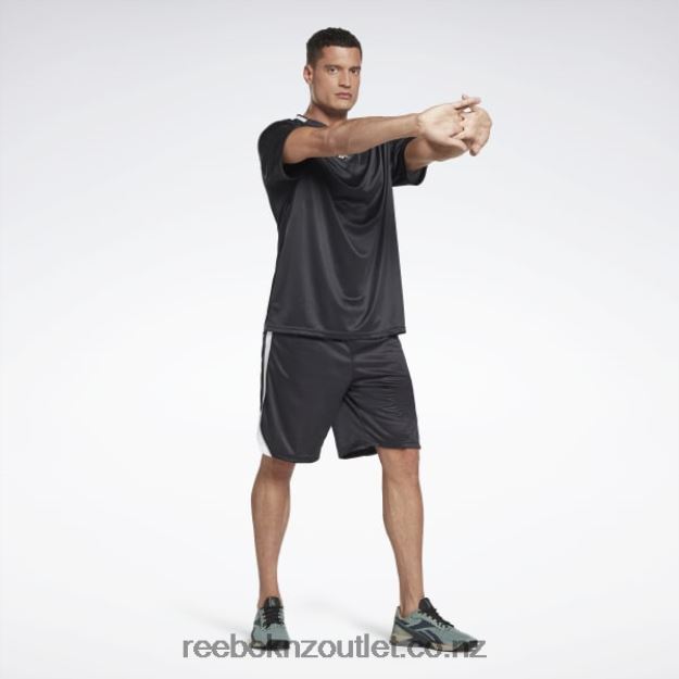 Night Black 2B46261346 Workout Ready Mesh Shorts Reebok Men