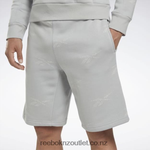 Pure Grey 3 2B46261285 Identity Vector Fleece Shorts Reebok Men