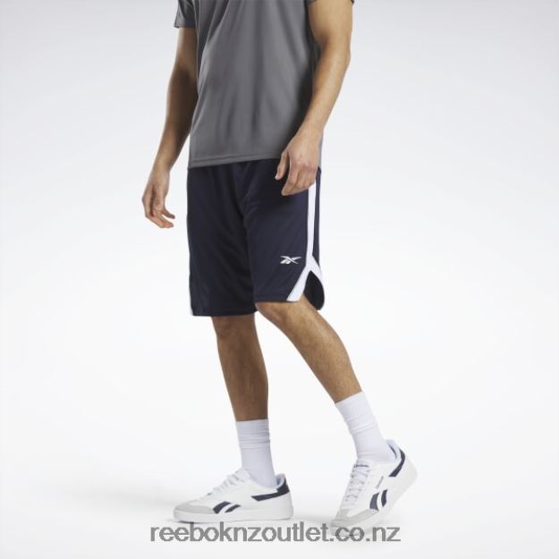 Vector Navy 2B46261197 Workout Ready Mesh Shorts Reebok Men
