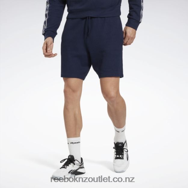 Vector Navy 2B46261320 Identity Vector Waffle Shorts Reebok Men